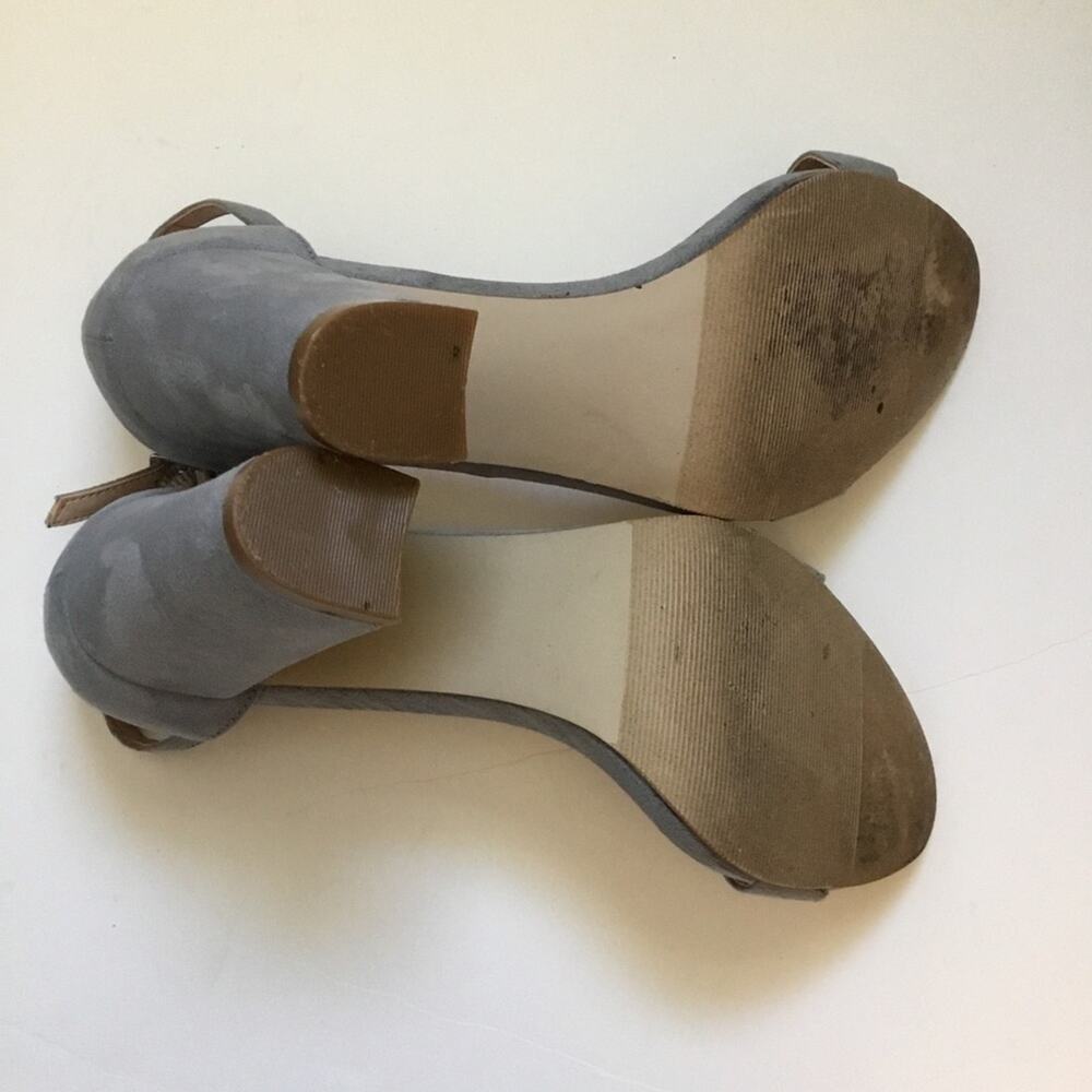 Madden Girl Blue-Gray Suede High Heels - Picture 10 of 12
